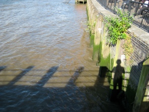 me, my satchel, and the ebbing Thames